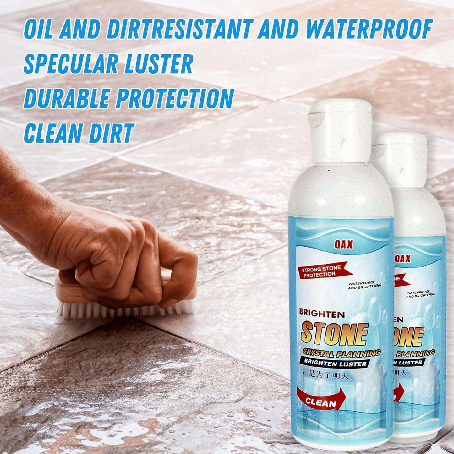 Stone Stain Remover Cleaner Stone Crystal Plating Agent Marble Stone Cleaner Polishes Crystal Plating For Kitchen Patio Backyard Marble Cleaner And Polish (75 Ml Approx 1 Pc) - LootFaat