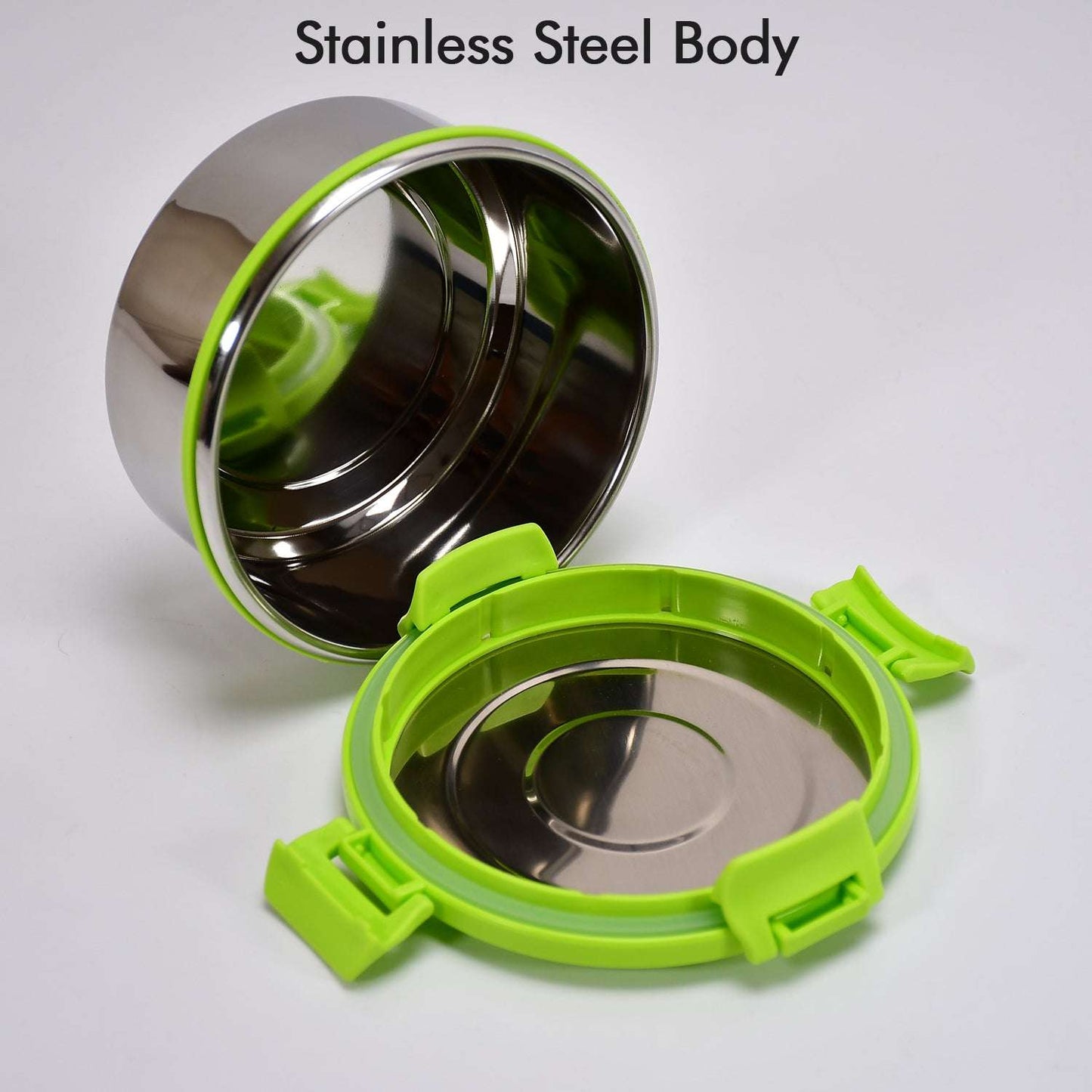 Ganesh Solo Round 400 Stainless Steel Leak Proof Airtight Lunch Pack For Office School Use
