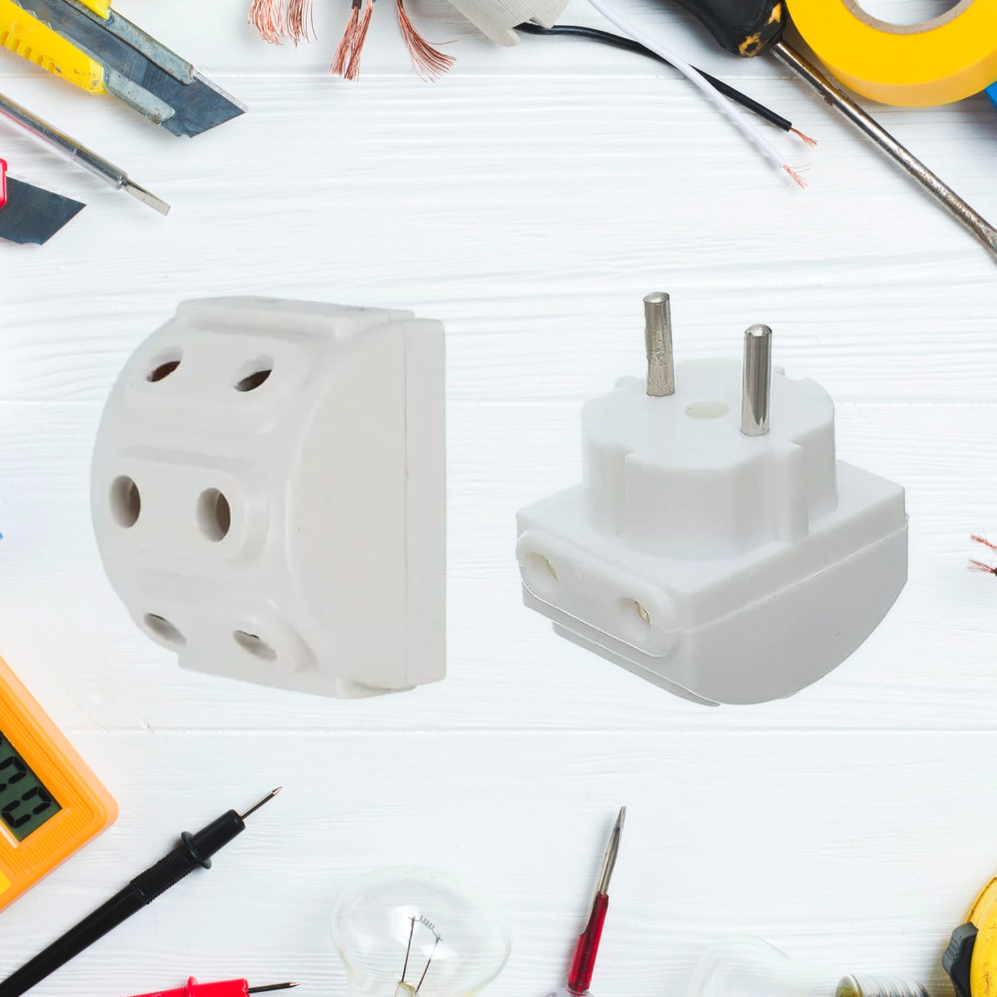 5-way 2 Pin Multi-plug Socket Converter (1 Pc) - LootFaat