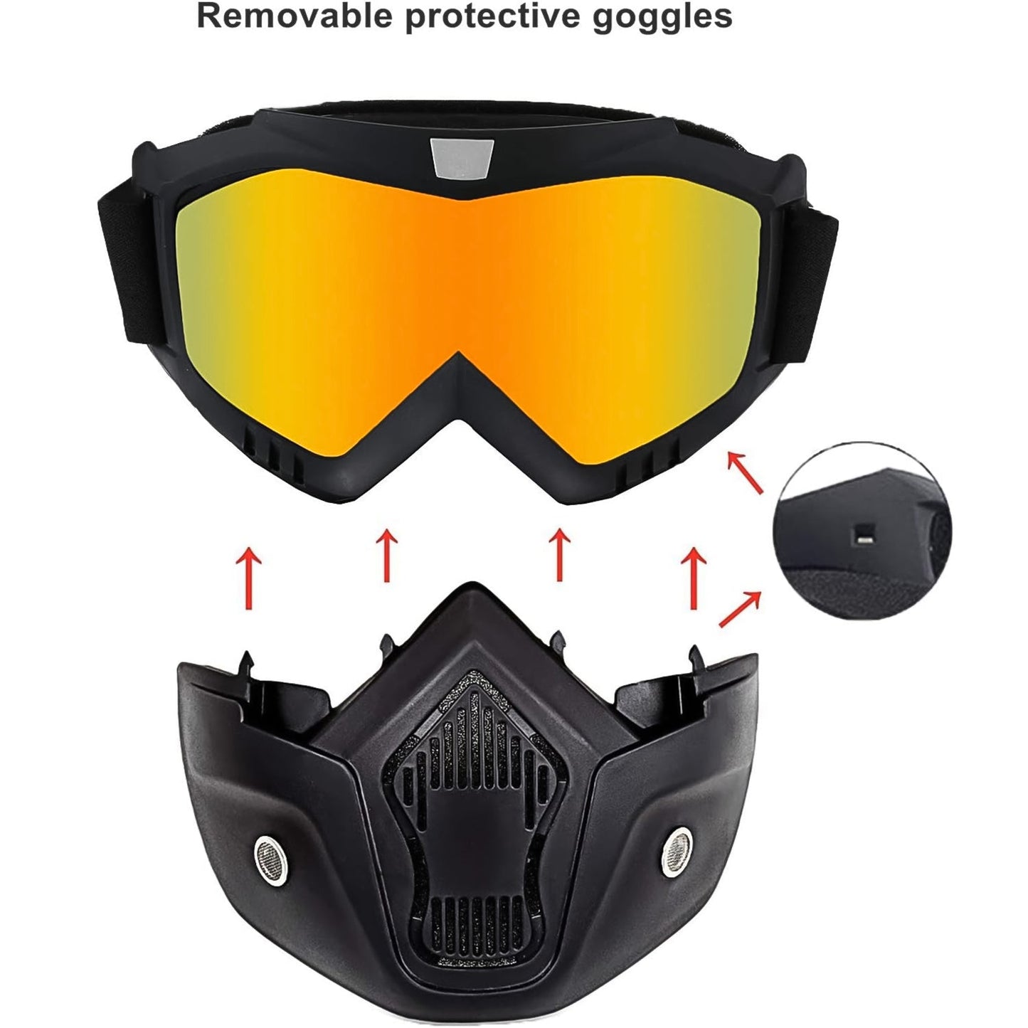 Motorcycle Goggles Off-road Helmet Goggles Windproof Glasses Goggles Mask (1 Pc) - LootFaat