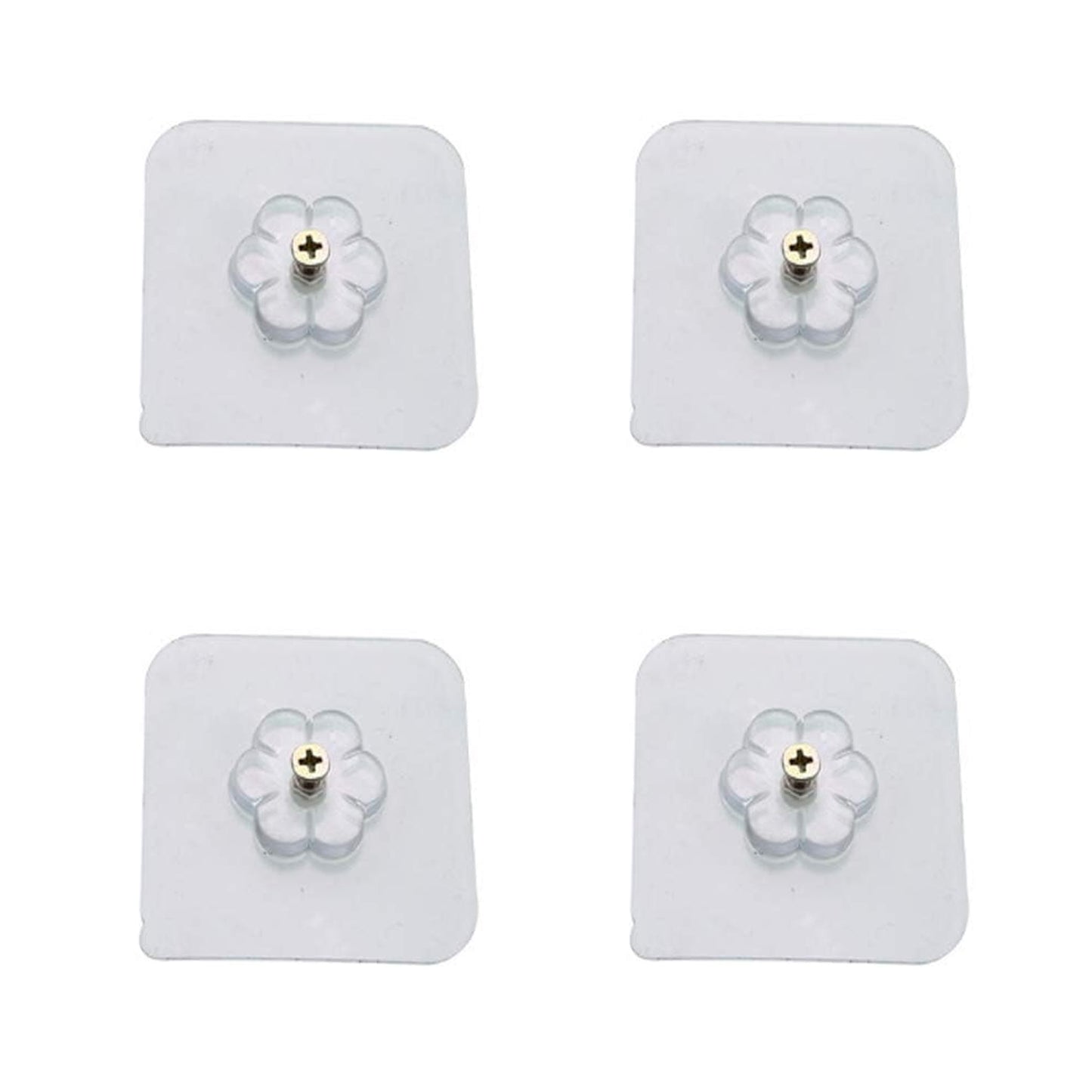 Self Adhesive Hooks Sticker Screw Nut And Bolt Type (4 Pcs Set) - LootFaat