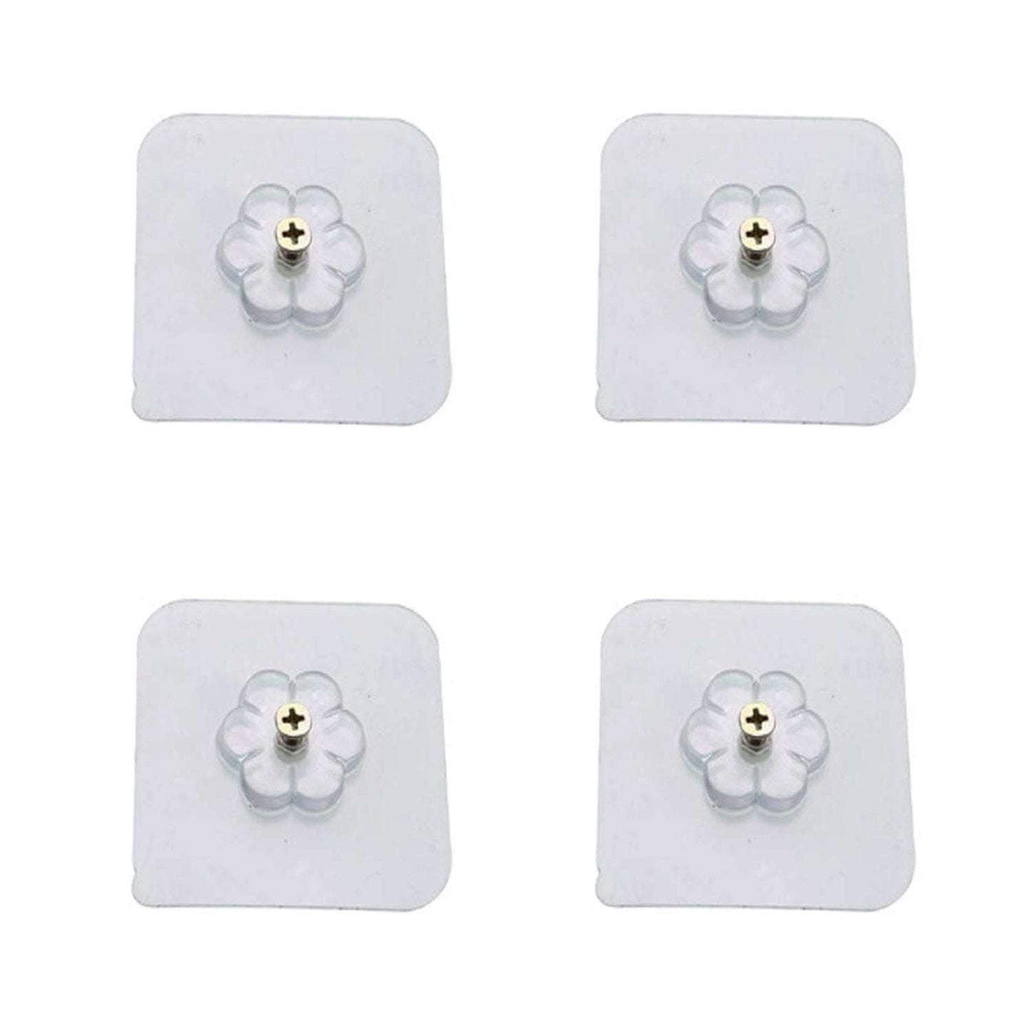 Self Adhesive Hooks Sticker Screw Nut And Bolt Type (4 Pcs Set) - LootFaat