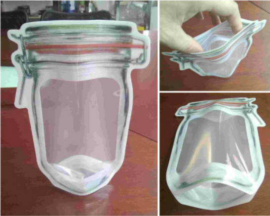 Reusable Airtight Seal Plastic Food Storage Mason Jar Zipper (500ml) - LootFaat