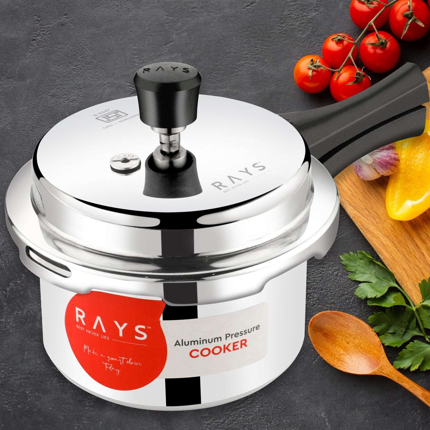 Aluminium Rays Aura Pressure Cookers With Outer Lid (3.5 Litres) - LootFaat