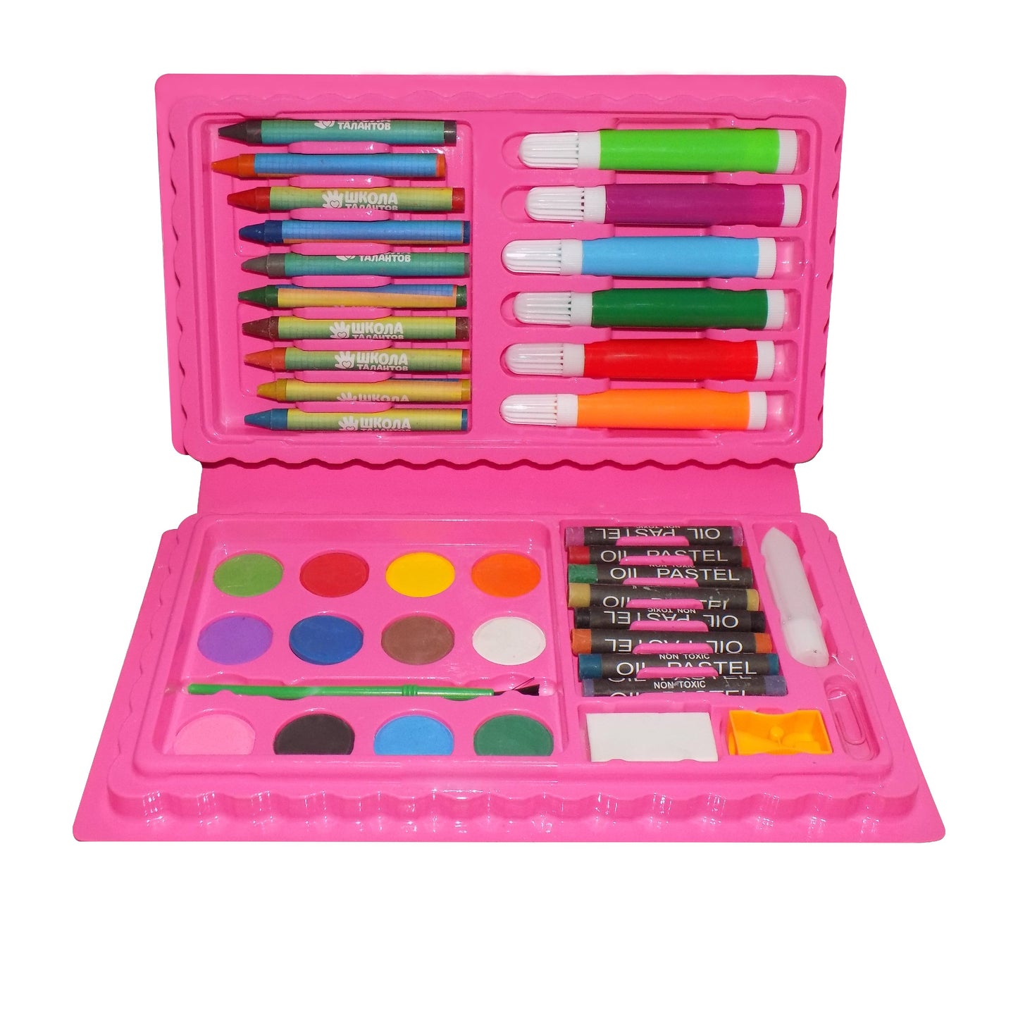 Art And Craft Color Kit (Crayons Water Color Sketch Pens) - 42 Pcs - LootFaat