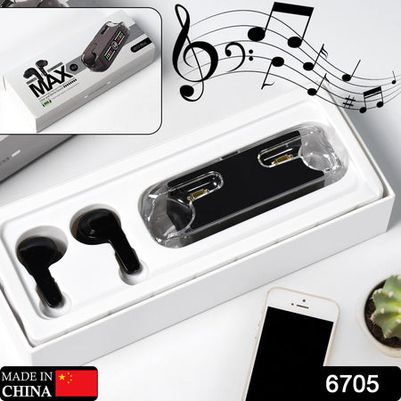 Earphones With Touch Control Black Bluetooth M12 Max Wireless Technology Stereo Sound Made With High-end Material - LootFaat