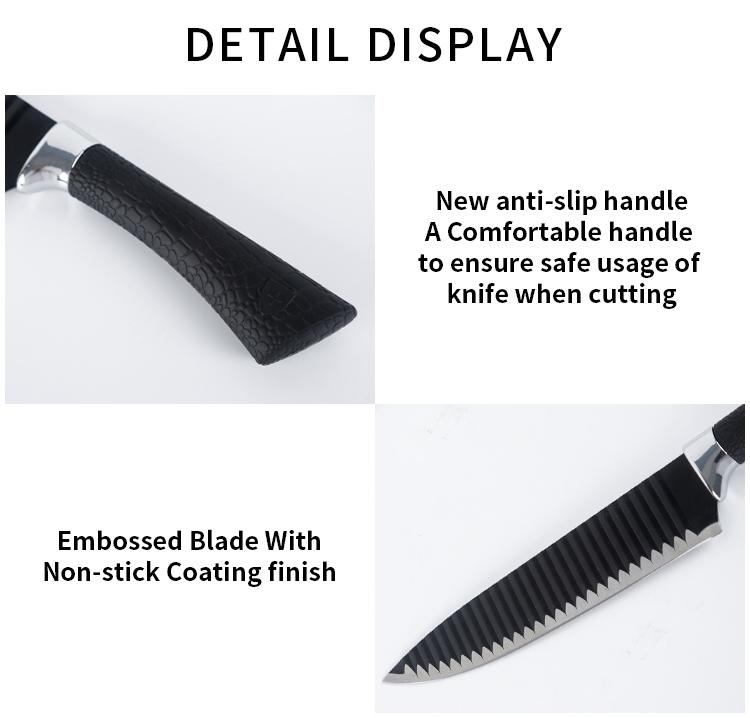 Stainless Steel Knife Set With Chef Peeler And Scissor (6 Pieces) - LootFaat