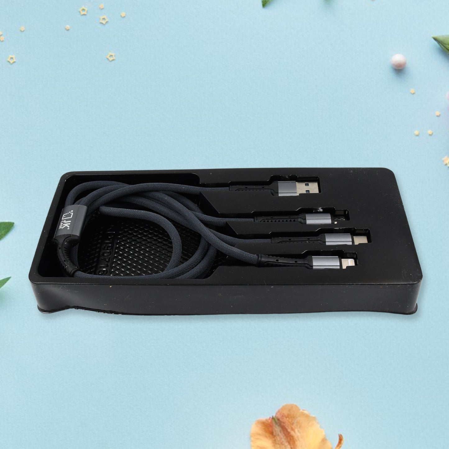3 In 1 Multi Super Fast Charging Cable (1 Pc 1200 Mm) - LootFaat
