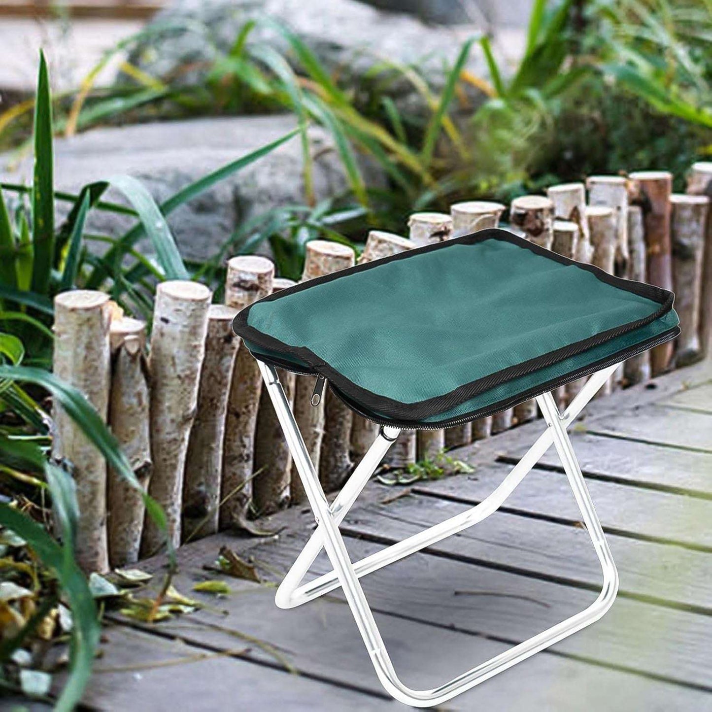 Folding Camping Stool Collapsible Camp Stool Portable Seat Travel Little Stools (1 Pc) - LootFaat
