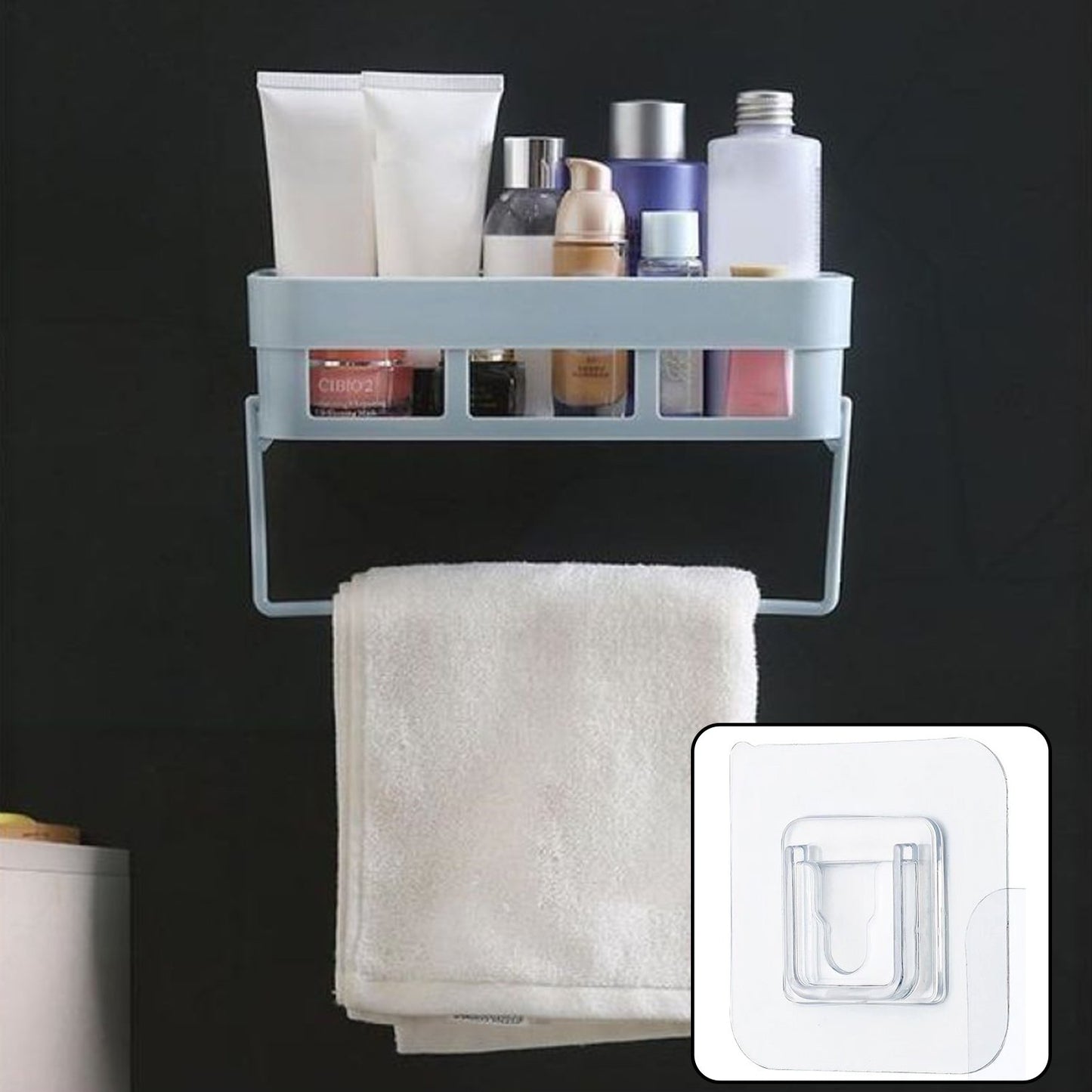 Multipurpose Kitchen Bathroom Shelf Wall Holder Storage Rack Bathroom - LootFaat