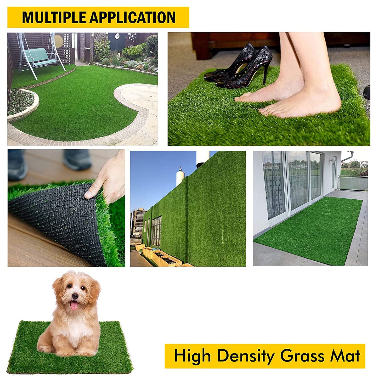 Artificial Grass For Balcony Or Doormat Soft And Durable Plastic Turf Carpet 58x38cm - LootFaat