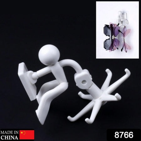 360 Degree Rotating Figure 6 Claw Kitchen Utensils Holder Hook Organizerkitchen Rack Non-punching And Trace Sticky Hook For Bathroom Door Wall White (1 Pc ) - LootFaat