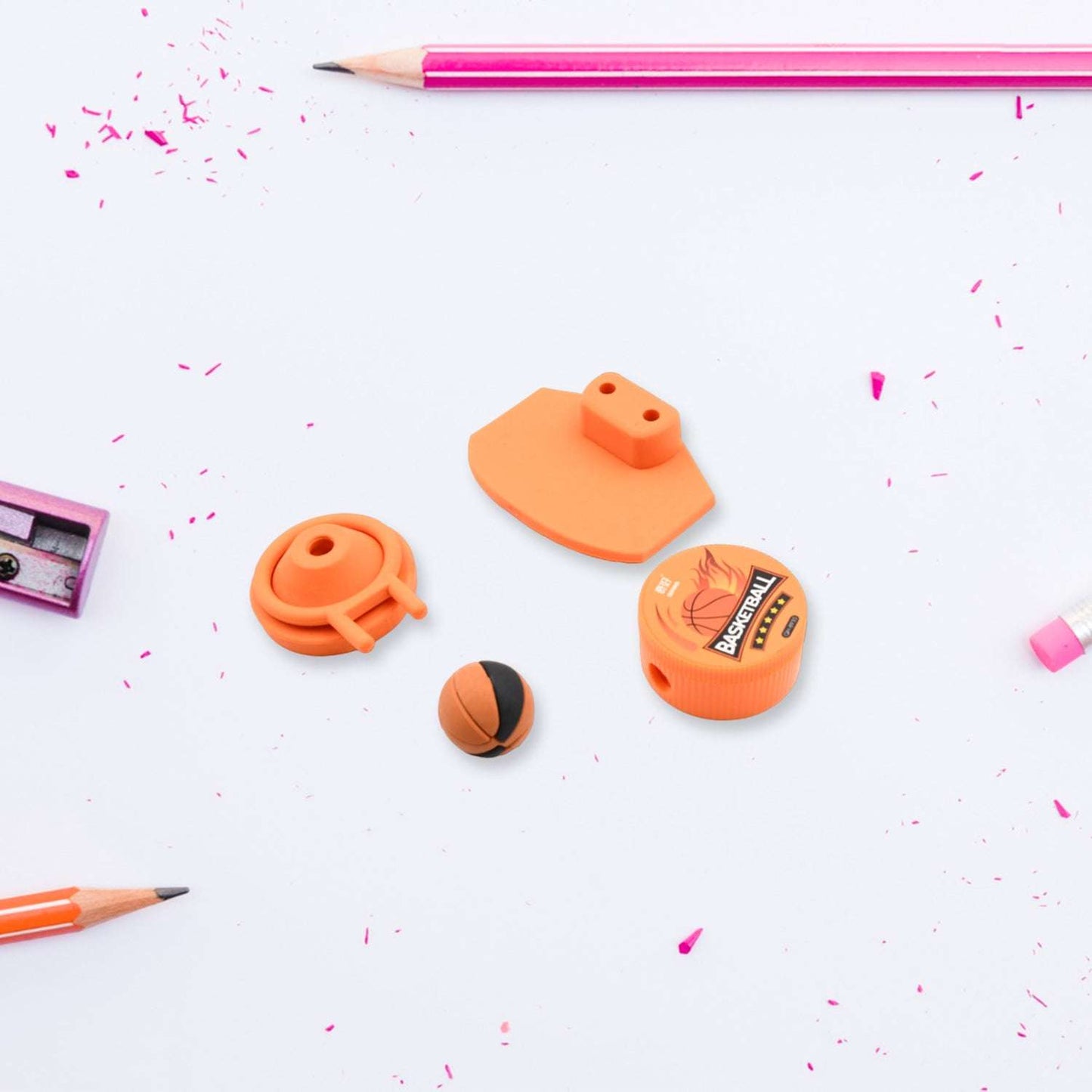Stationary Kit Football Basketball Theme Stationary Set For Kids Pencil Sharpener Eraser Set For Kids Boys Girls Birthday Return Gift Stationary Set - LootFaat