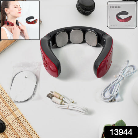 3 Heads Smart Electric Neck And Back Pulse Massager (1 Pc) - LootFaat