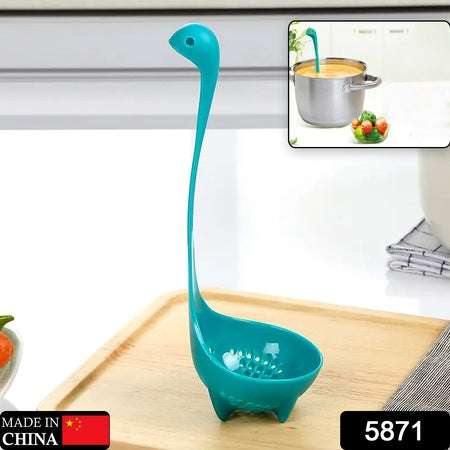 Soup Spoon Creative Long Handle Standing Loch Ness Monster Colander Spoon Dinnerware Cooking Tools Kitchen Accessories - LootFaat
