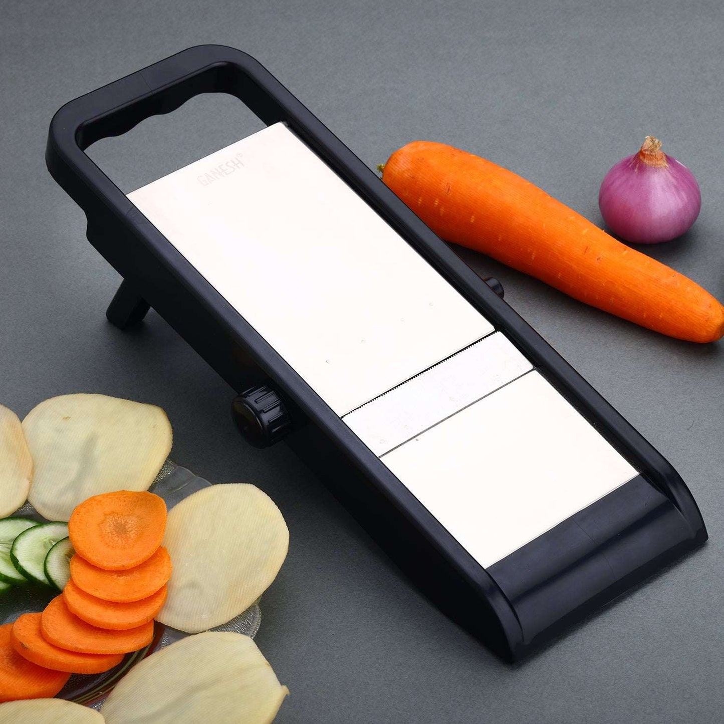 Premium Multipurpose Potatoonion Slicer And Grater Potato Slicer For Chips Vegetable Slicer Machine Chips Cutter Potato Slicer For Chips Onion Slicer (Adjustable Slicer)