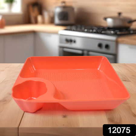 Plastic Plates With Dipping Saucer Round Dip Part (1 Pc 1816 Cm 1 Pc) - LootFaat