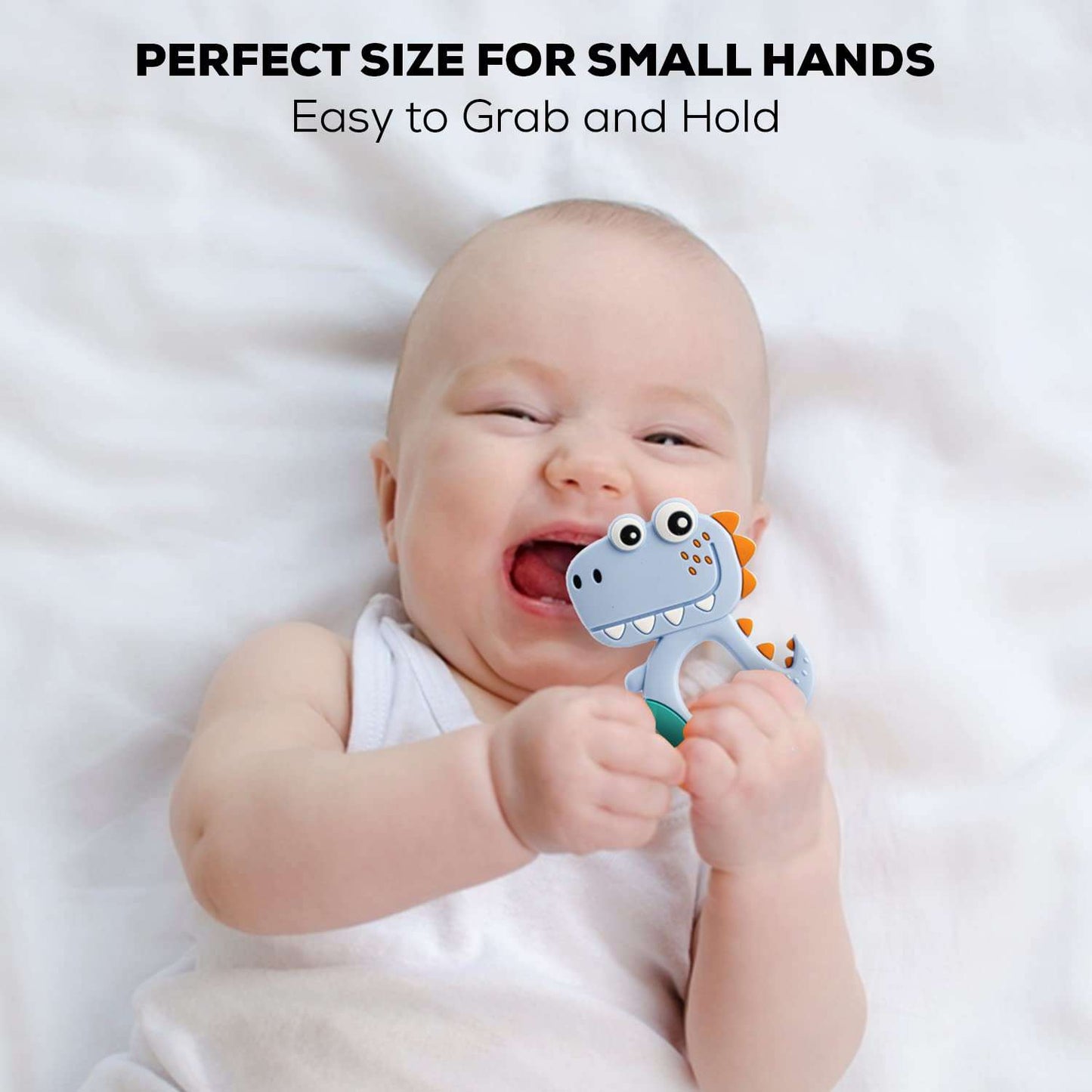 Dinosaur Baby Teether - BPA-Free Silicone Teething Toy (Mix Design/Color)