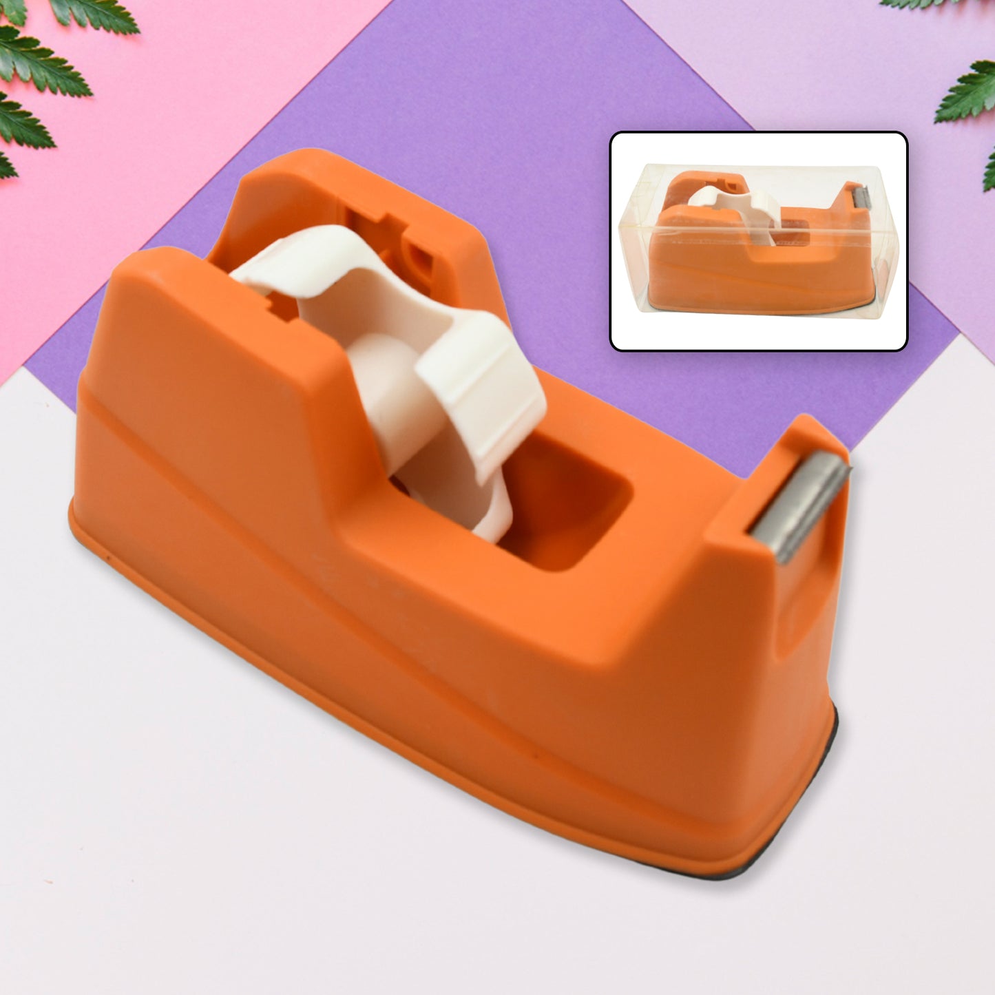 Plastic Tape Dispenser Cutter For Home Office Use Tape Dispenser For Stationary Tape Cutter Packaging Tape (1 Pc 605 Gm) - LootFaat