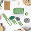 9-Piece Dish Brush Set with Handle, Replacement Heads & Drain Tray