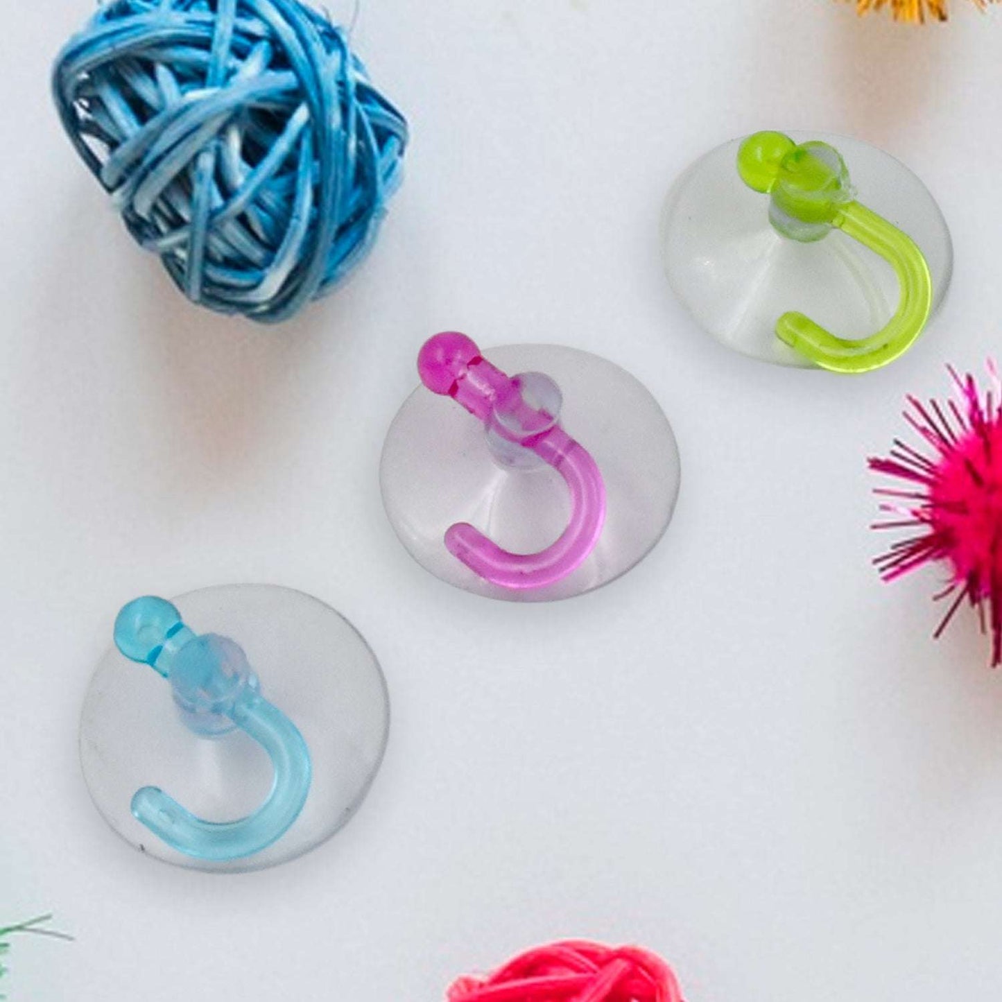 Transparent Rubber Vacuum Sucker Hooks Hanger Strong Suction Cup (12 Pc) - LootFaat