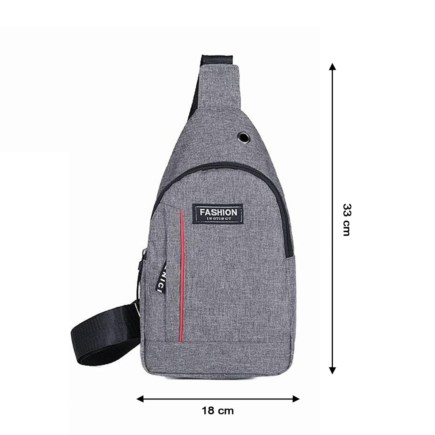 Grey Waterproof Anti Theft Crossbody Fanny Pack Waist Bag Pu Leather Shoulder Bags Chest Men Casual Fashion Usb Charging Earphone Hook Sling Travel Messengers Bag - LootFaat