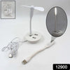 3-in-1 Portable USB Fan, Light & USB Hub Combo