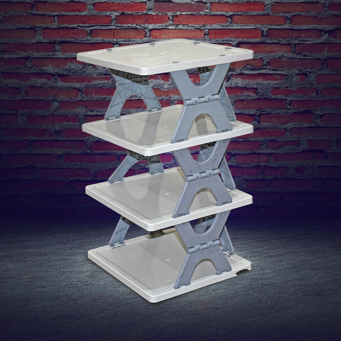 Smart Shoe Rack Shoes Stand Multifunctional Entryway Foldable Collapsible Door Shoe Rack Free Standing Heavy Duty Plastic Shoe Shelf Storage Organizer Narrow Footwear Home (1 Pc 4 Layer 6 Layer 8 Layer) - LootFaat