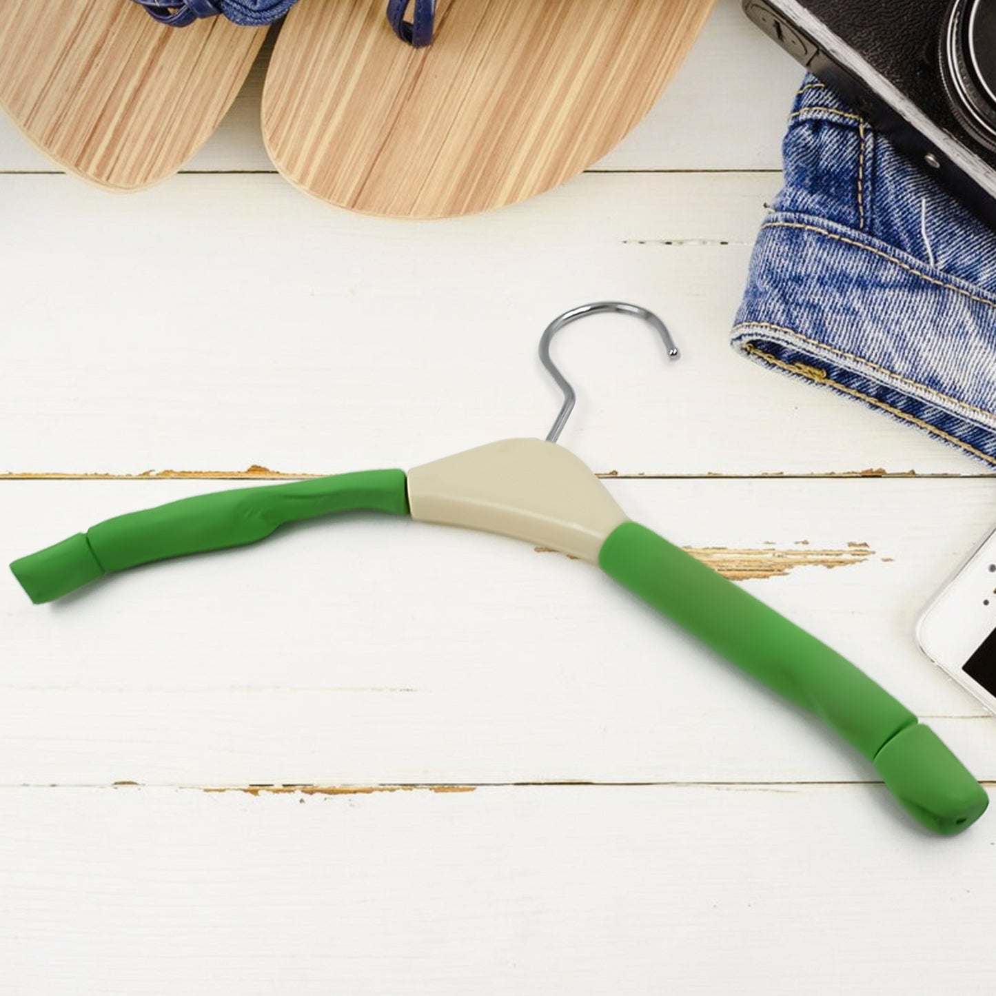Solid Sponge Hanger Non-slip Hanger Home No Trace Clothes Hanging Pants Clip Clothing Store Hangersclothes Hanger For Closet Wedding Dress Women Men Children Clothing (1 Pc Mix Color) - LootFaat
