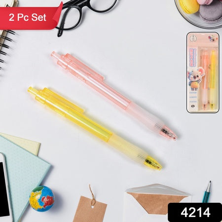 Lightweight Ball Point Pen Smooth Writing Black Ball Pens (2 Pc Set) - LootFaat
