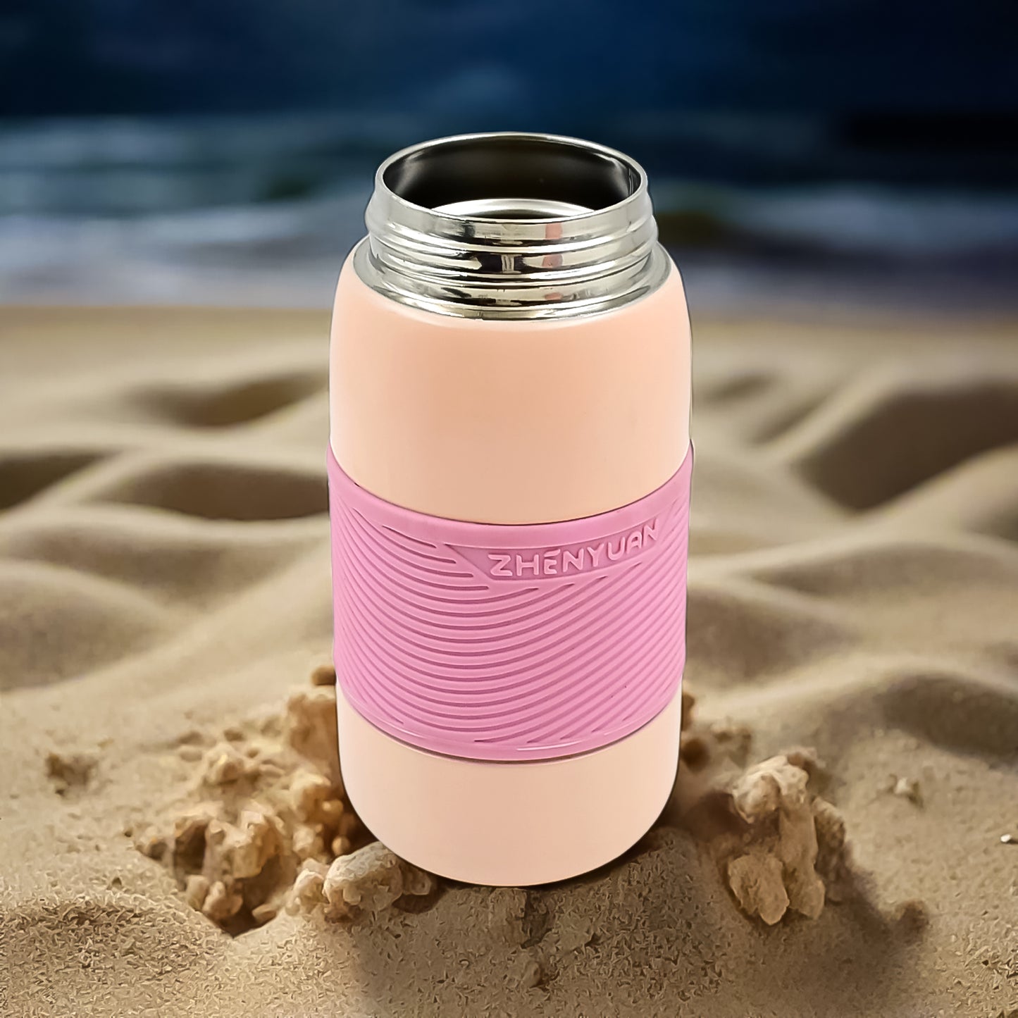 Insulated Stainless Steel Bottle With Rubber Grip (420 Ml) - LootFaat