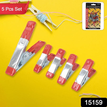 Metal Spring Clamps Heavy Duty Spring Metal Clips Clamp (5 Pcs Set) - LootFaat