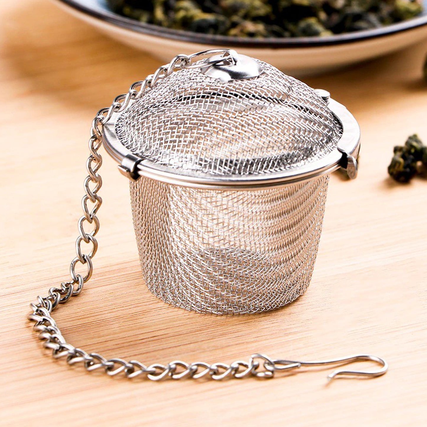 Stainless Steel Spice Tea Filter Herbs Locking Infuser Mesh Ball - LootFaat