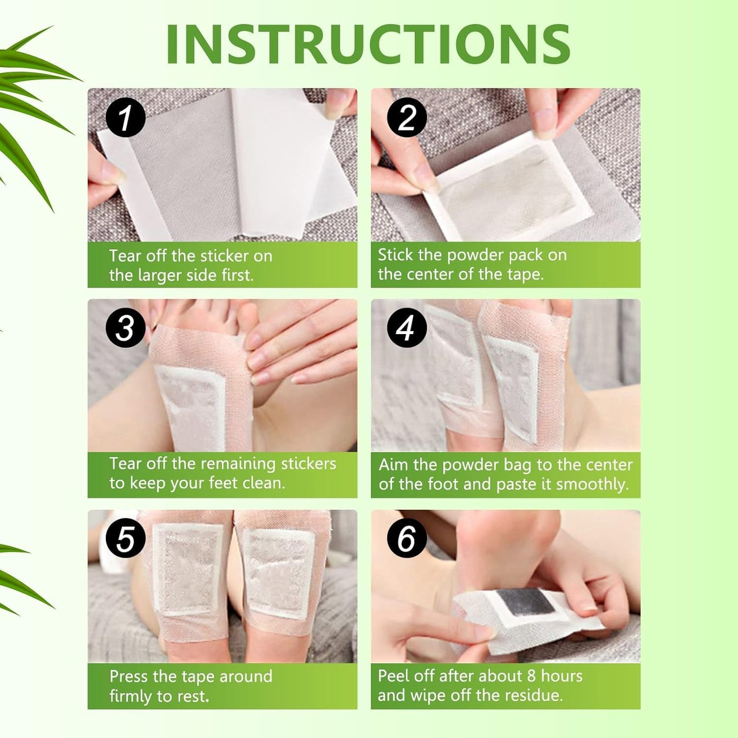 644 Kinoki Cleansing Detox Foot Pads Ginger Salt Foot Patch -10pcs (Free Size White)