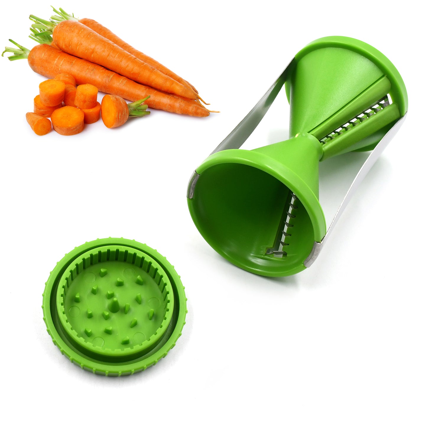 Portable Spiralizer Vegetable Slicer Handheld Spiralizer Peeler Stainless Steel Spiral Slicer For Salad Vegetables Fruit Slicer - LootFaat