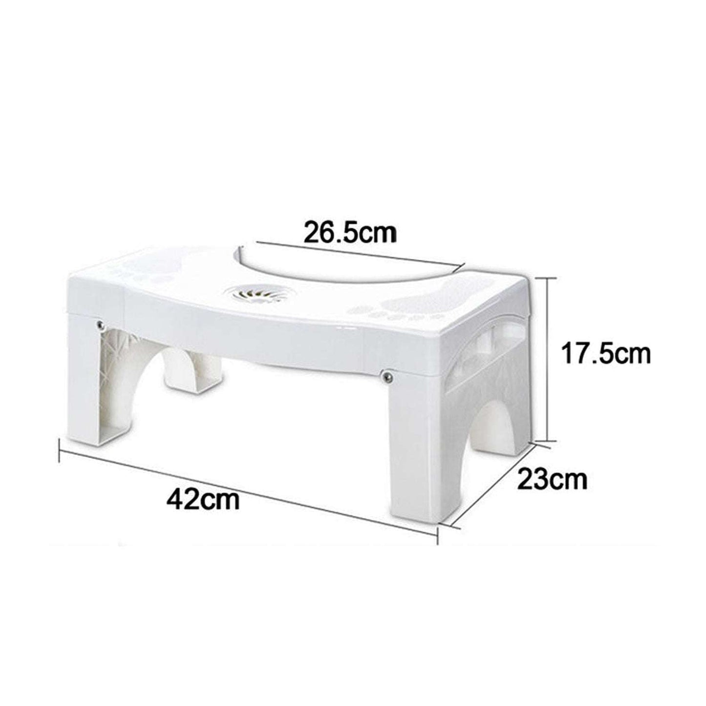 Plastic Non-slip Folding Toilet Squat Stool - White Color - LootFaat