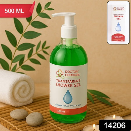 Doctor Chhoices Choices Transparent Shower Gel 500ml Bottle With Pump Dispenser