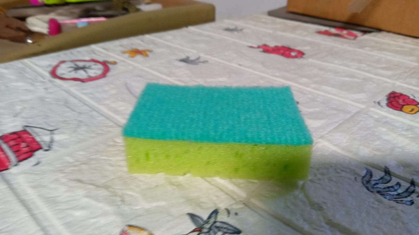 Multi-purpose Medium 2 In 1 Color Scratch Scrub Sponges Sponge Wear Resistance Dish Washing Tool High Friction Resistance Furniture For Refrigerator Sofa For Kitchen Household (1 Pc) - LootFaat