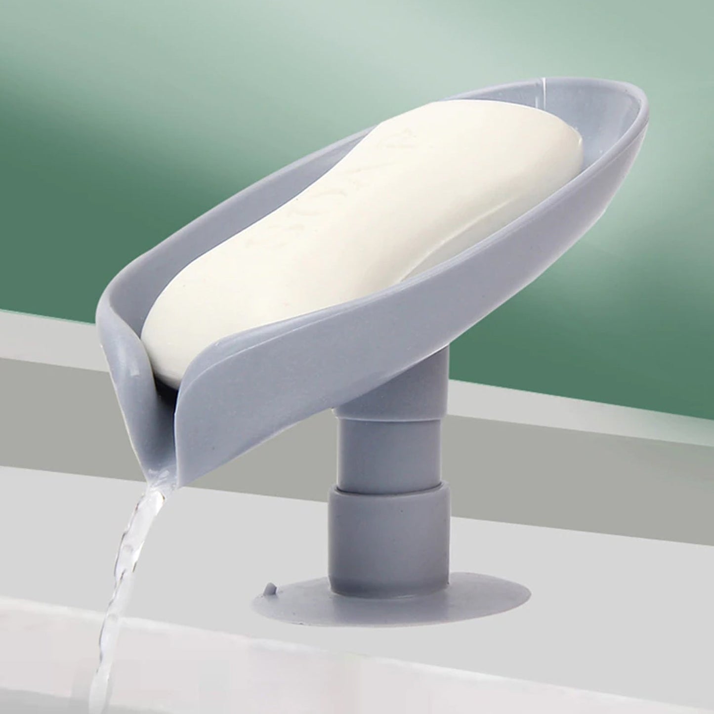 Self Draining Soap Holder For Bathroom Leaf Shape Soap Dish Kitchen Soap Tray - LootFaat