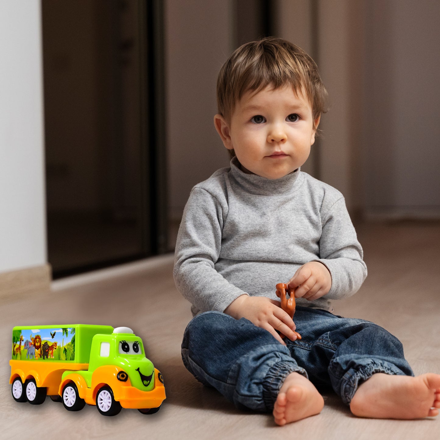 Small Green And Yellow Toy Truck. - LootFaat