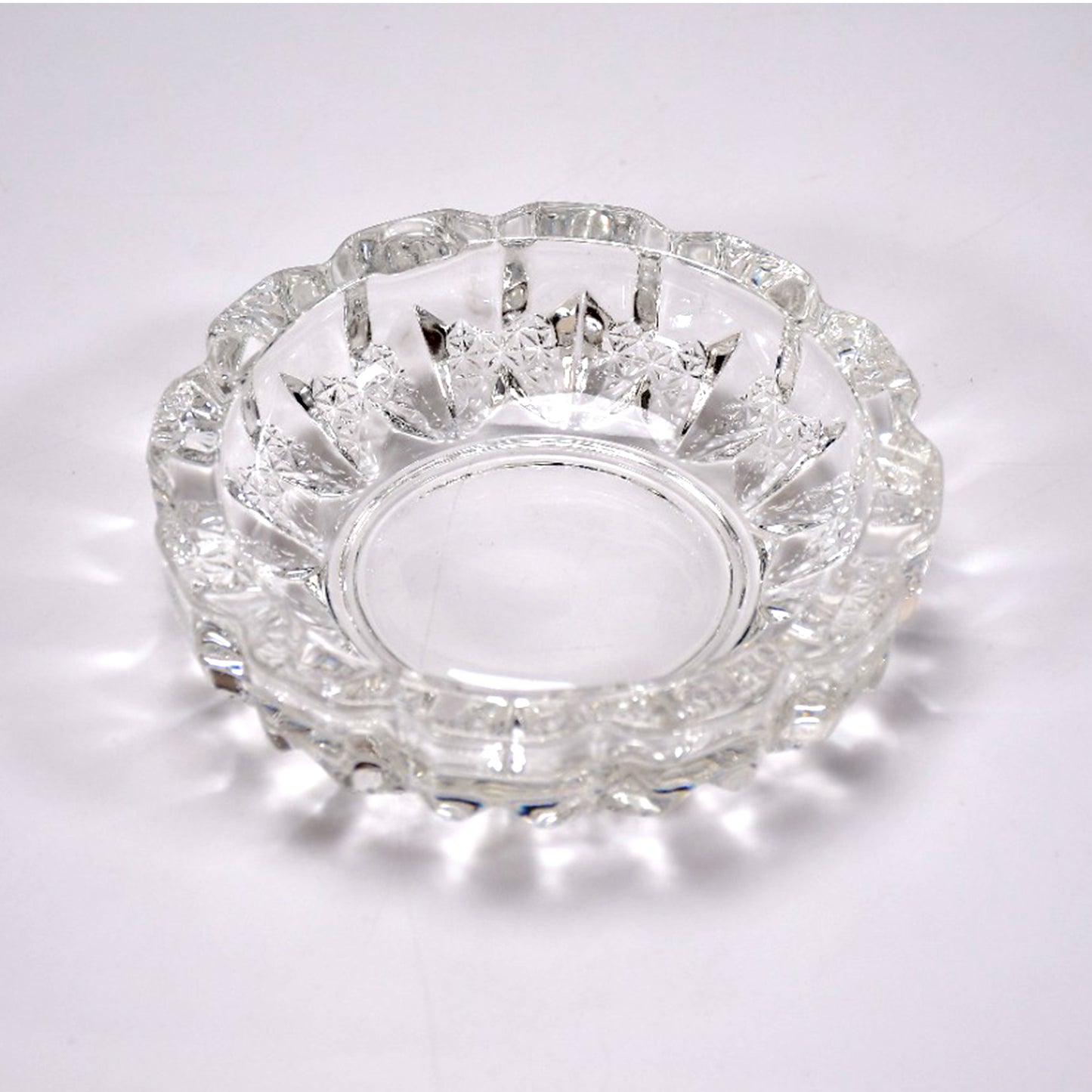 Paricutin Glass Crystal Quality Cigar Cigarette Ashtray Round Tabletop For Home Office Indoor Outdoor Home Decor - LootFaat