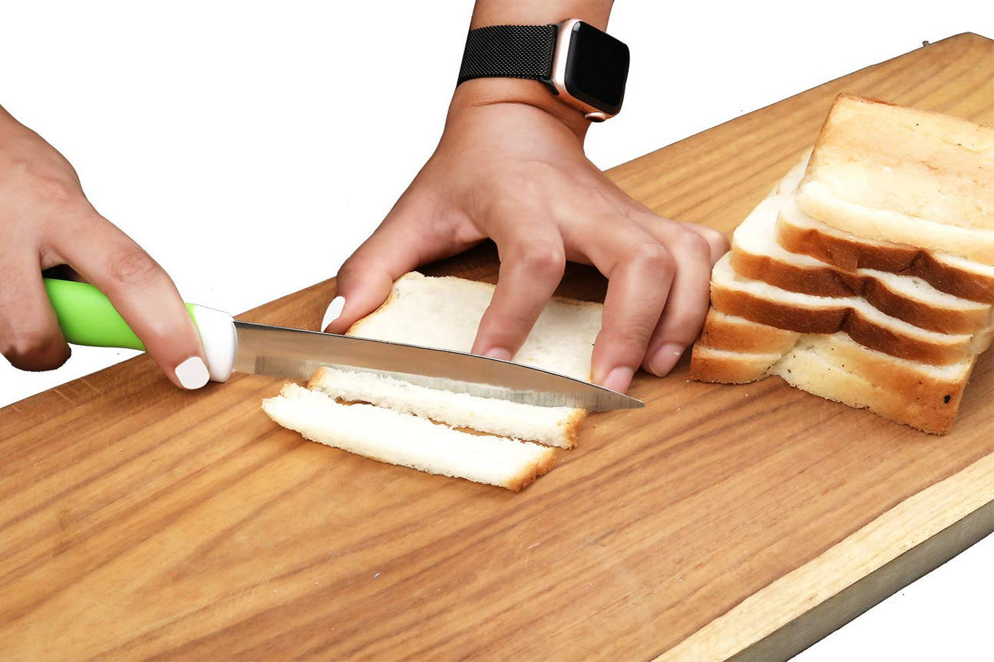 Stainless Steel Knife Peeler Set With Stand - 6 Pcs - LootFaat