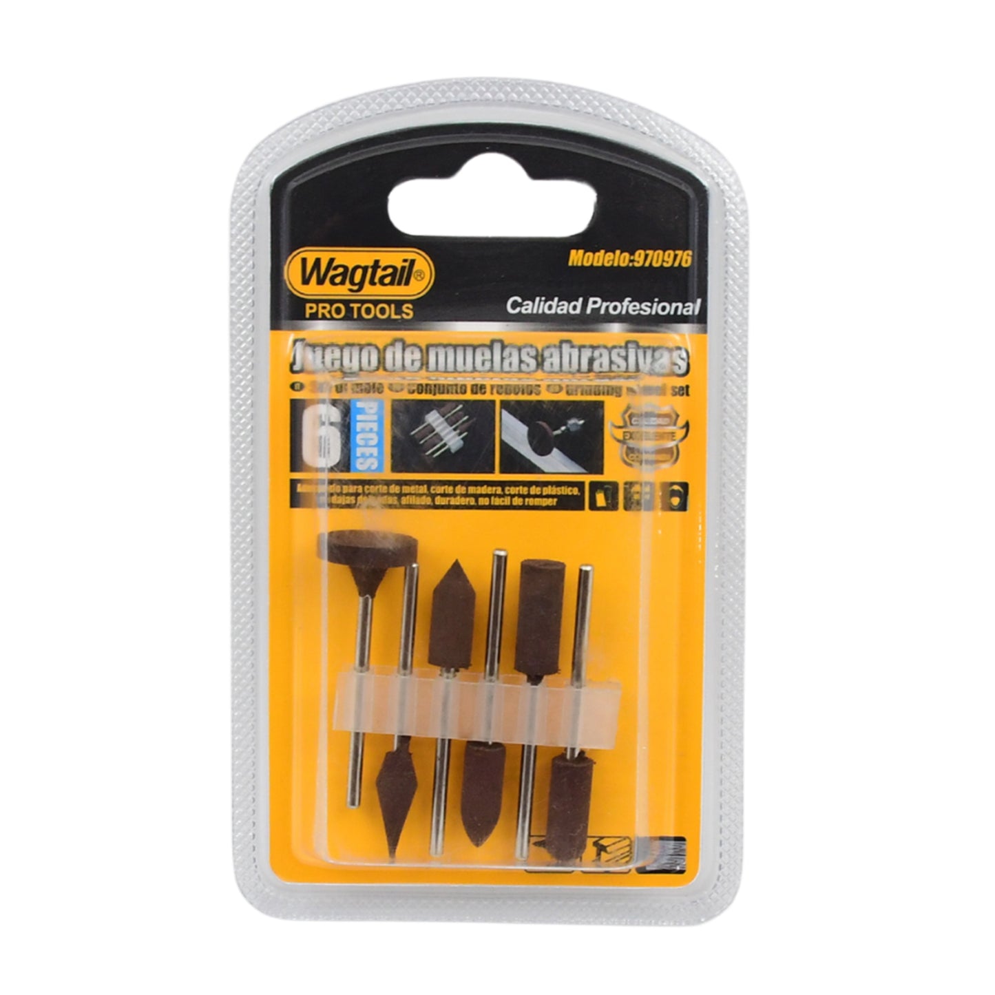 Mounted Points Abrasive Stone Head Mounted Grinding Wheel Bits Rotary Tool Kit (6 Pcs) - LootFaat