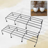 Metal Rectangle Plant Stand - Balcony Garden Decor (60x20cm, 2 Pcs)