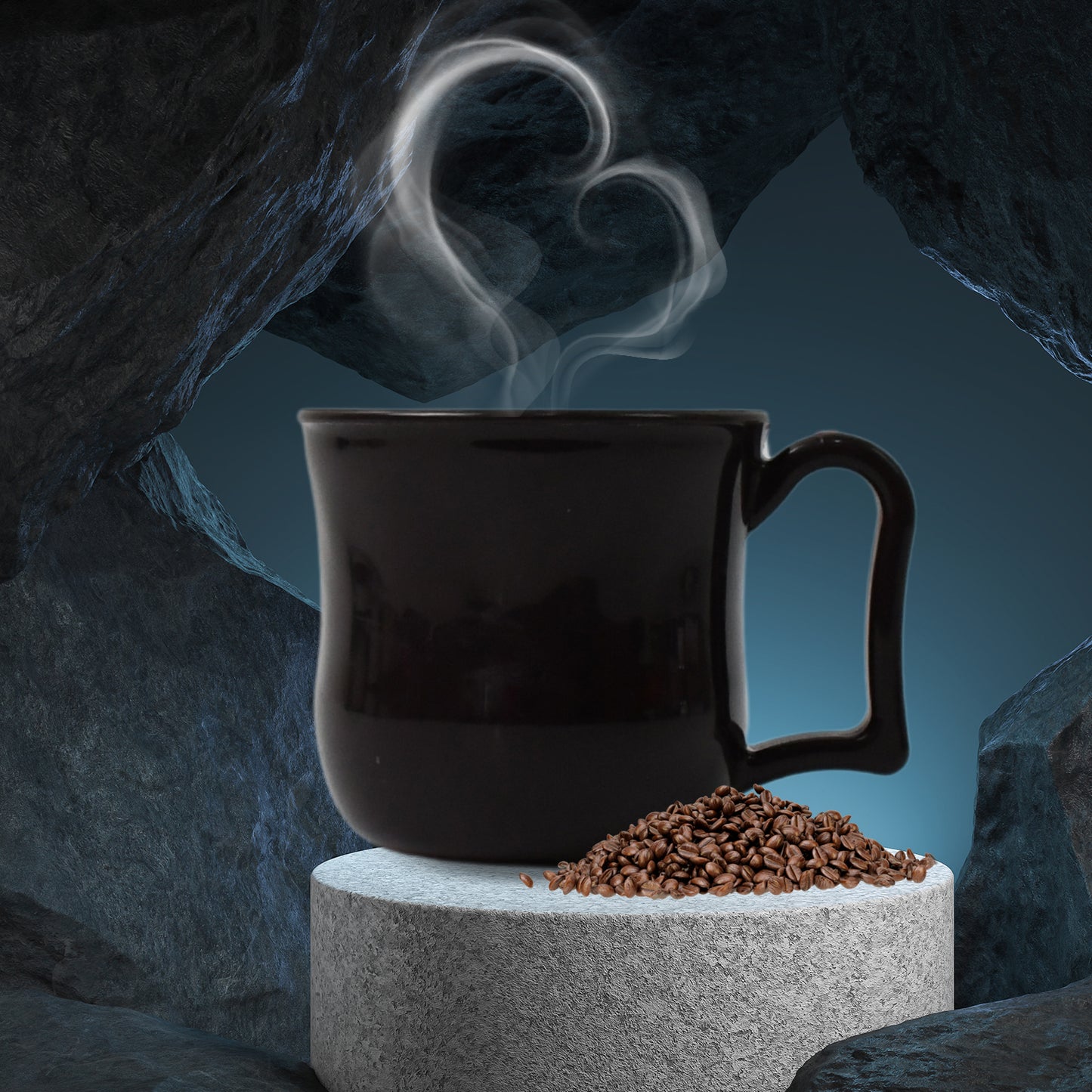 Premium Plastic Coffee Tea Cups Mug With Handle(1 Pc Loose Black) - LootFaat