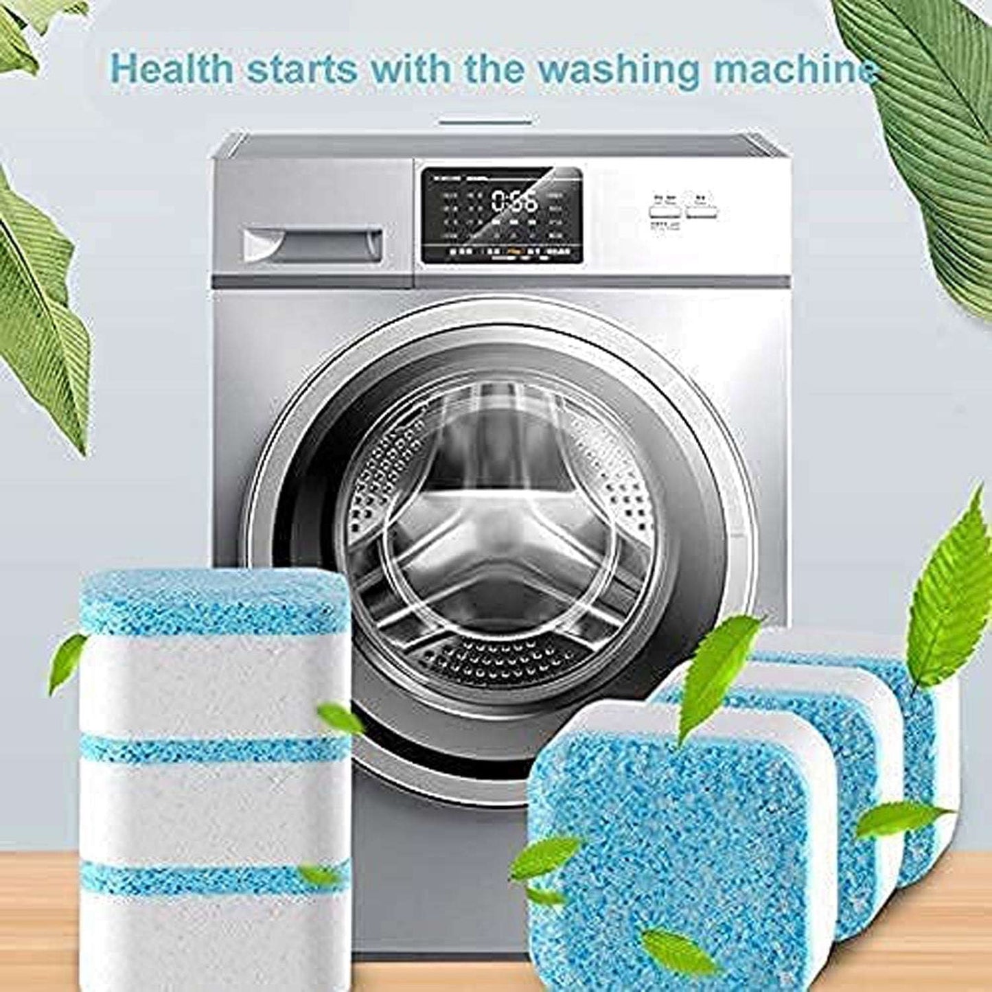 Washing Machine Effervescent Tablet For All Companys Front And Top Load Machine Tablet For Perfectly Cleaning Of Tub Drum Stain Remover Washer Cleaner - LootFaat