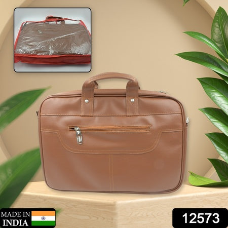 Multipurpose Bag Shoulder Side Bag Office Laptop Faux Leather Executive Formal Laptop Macbook Messenger Office Travel Business Shoulder Hand Sling Bag For Men Women With Multiple Compartments - LootFaat