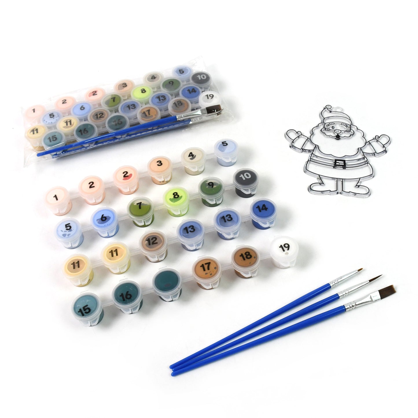 Paint By Number Kits 2 Set 19 Number Color 6 Paint Brushes (2 Set) - LootFaat