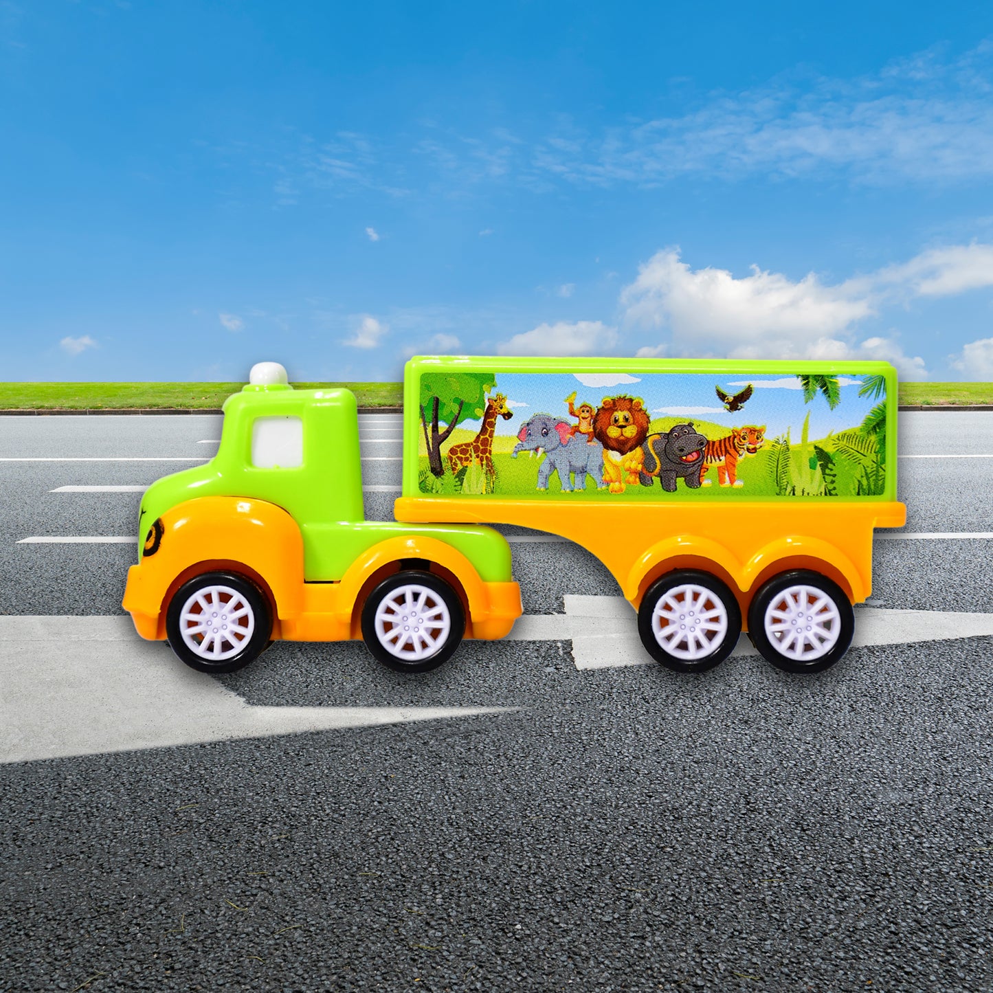 Small Green And Yellow Toy Truck. - LootFaat