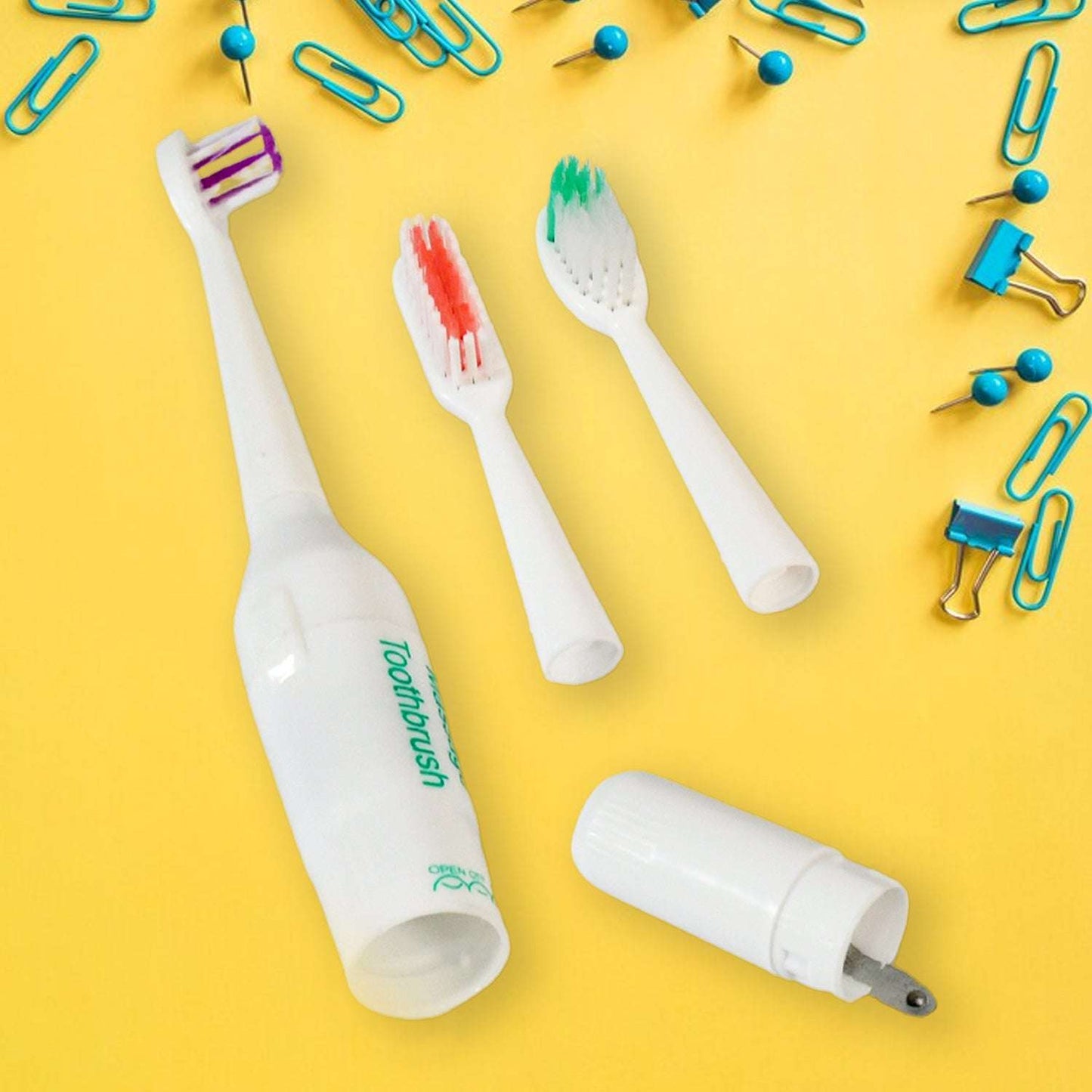 Electric Toothbrush For Adults And Teens Electric Toothbrush Battery Operated Deep Cleansing Toothbrush With Extra Brush Heads (Battery Not Included) - LootFaat